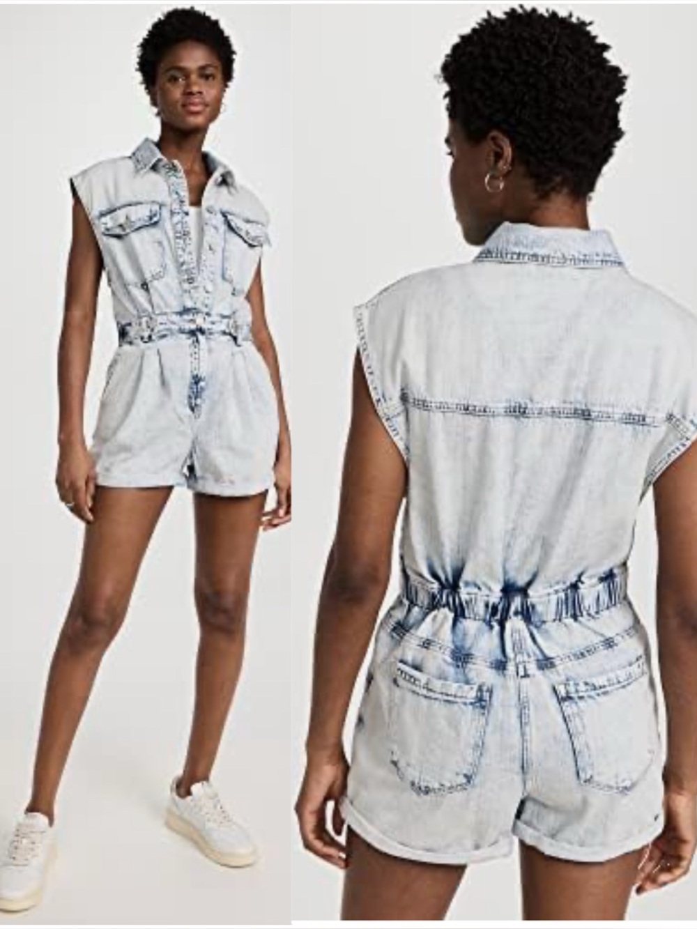 BLANKNYC Washed Denim Romper